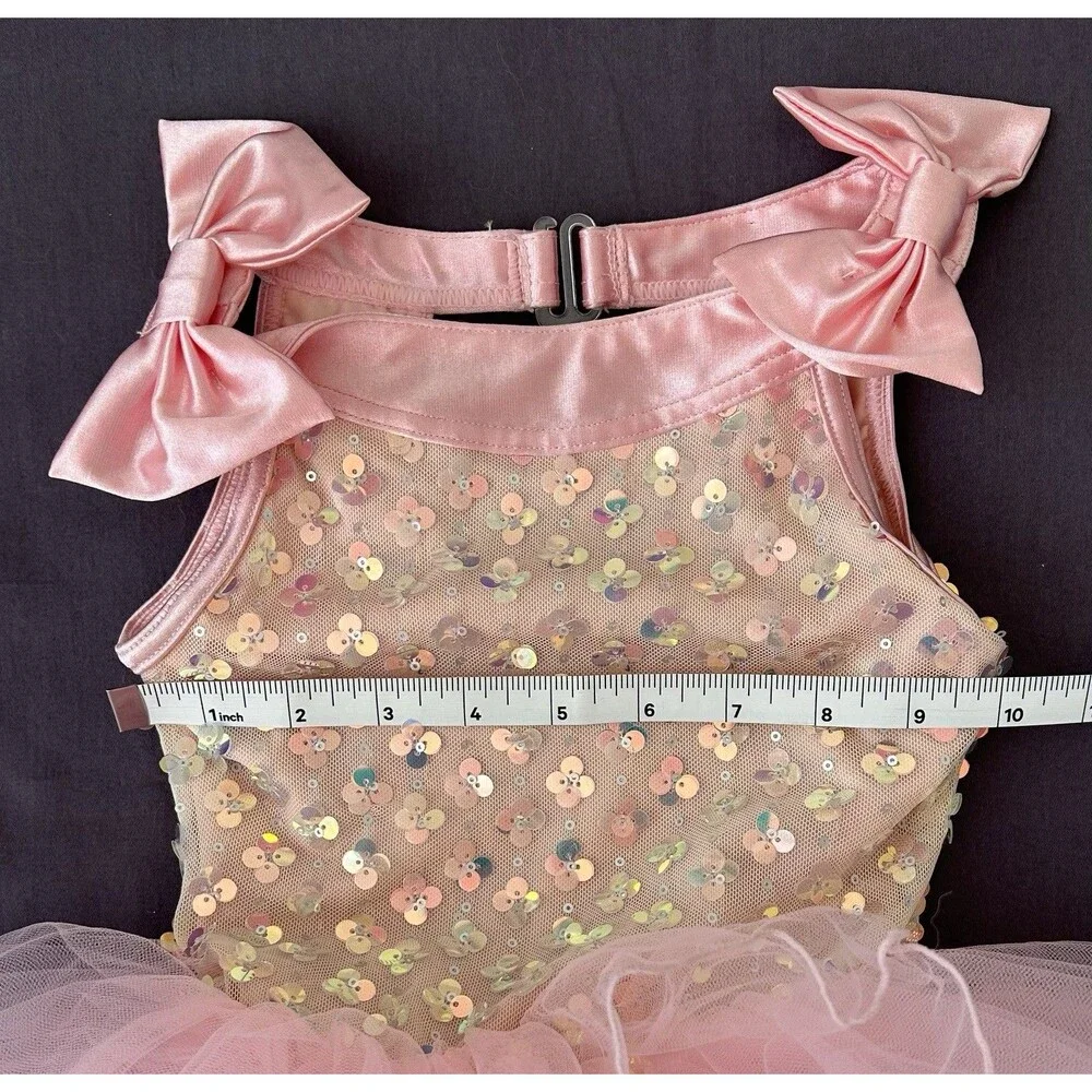 NWOT Weissman Girls Pink Sequin Tutu Dance Dress Costume SC 14385